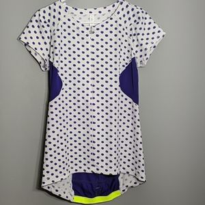 Lululemon polka dot half zip top | size xl